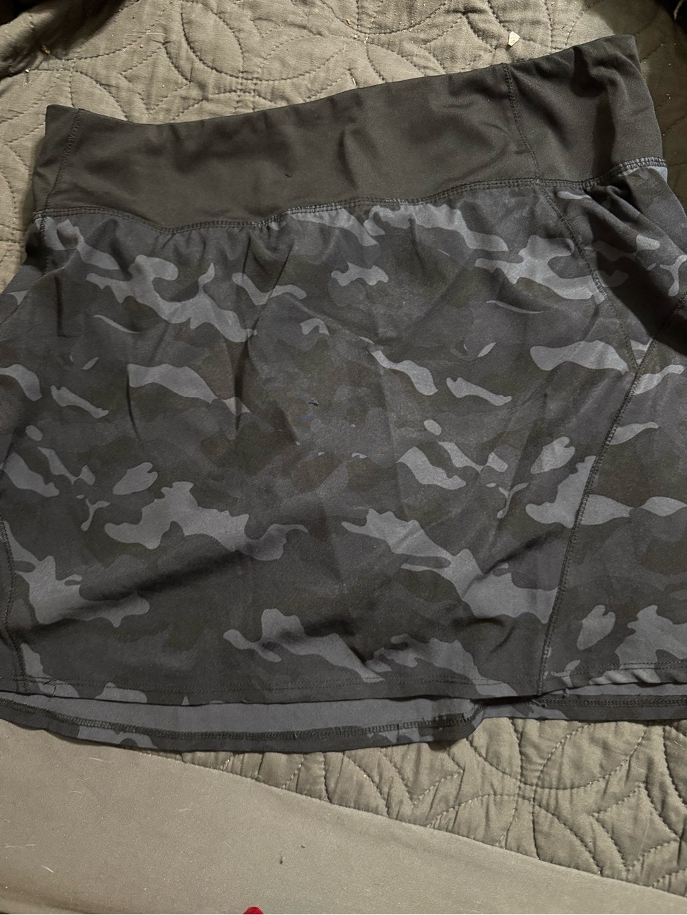 RBX Women's Black and Gray Camo Active Skirt
